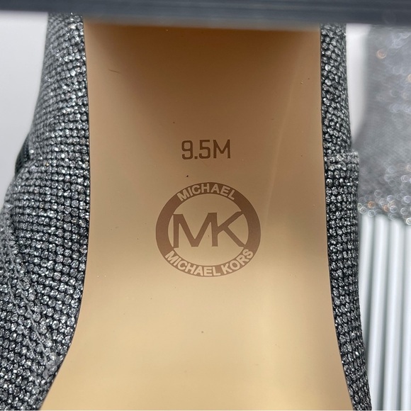 NWT MICHAEL KORS Porter Glitter Platform Dress Booties Size 9.5M - Picture 9 of 9
